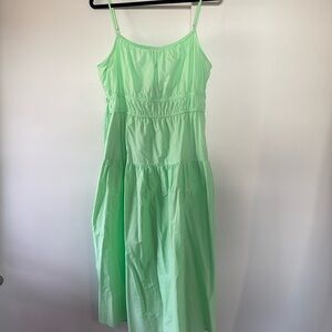 NWT Universal Thread size medium lime green fit & flare midi dress w/pockets